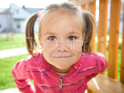 Cute little girl on playground