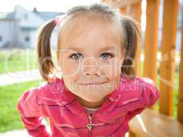 Cute little girl on playground