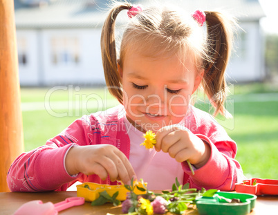 Cute little girl on playground