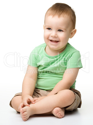 Portrait of a cute cheerful little boy