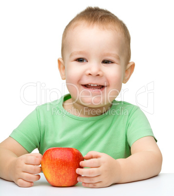 Portrait of a cute cheerful little boy