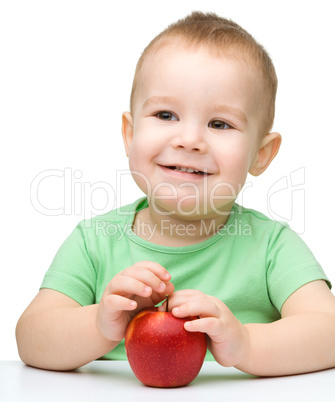 Portrait of a cute cheerful little boy