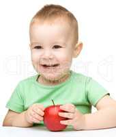 Portrait of a cute cheerful little boy