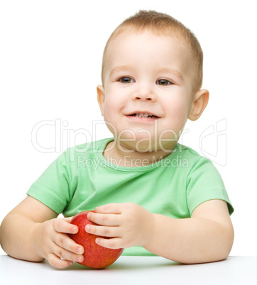 Portrait of a cute cheerful little boy