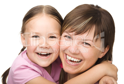 Portrait of a happy mother with her daughter