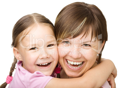 Portrait of a happy mother with her daughter