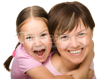 Portrait of a mother and her daughter