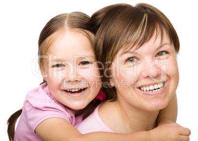 Portrait of a happy mother with her daughter