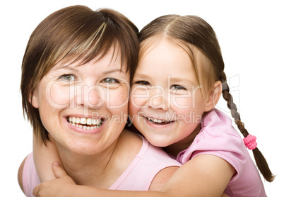 Portrait of a happy mother with her daughter