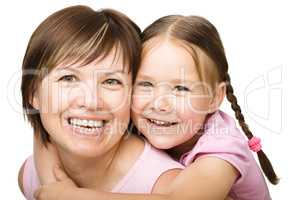 Portrait of a happy mother with her daughter