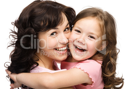 Portrait of happy daughter with her mother