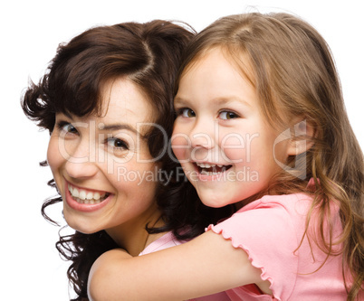 Portrait of happy daughter with her mother