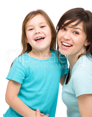 Portrait of a happy mother with her daughter