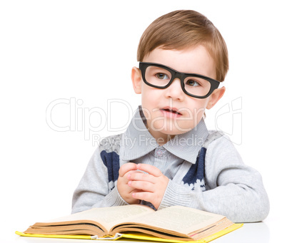 Little child play with book Little child play with book