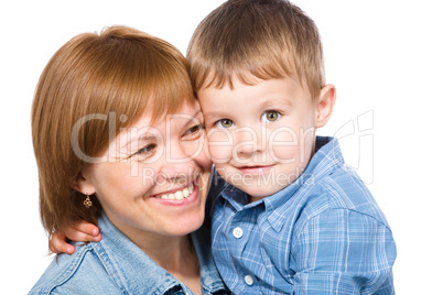 Portrait of a happy mother with her son