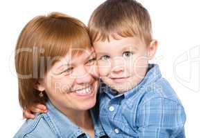 Portrait of a happy mother with her son