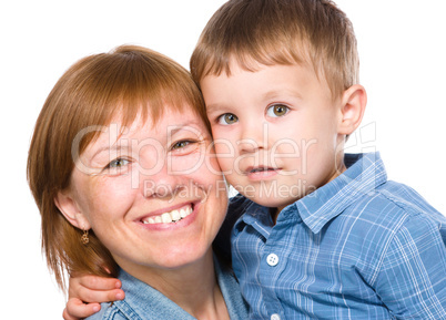 Portrait of a happy mother with her son