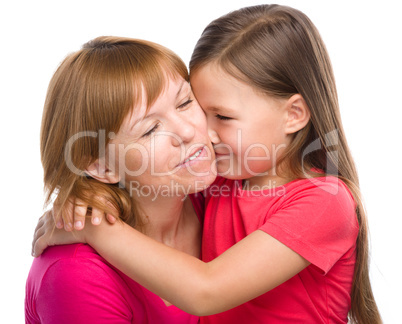 Portrait of a mother with her daughter