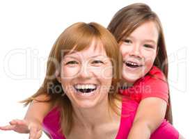 Portrait of a happy mother with her daughter