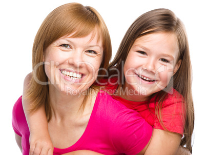 Portrait of a happy mother with her daughter