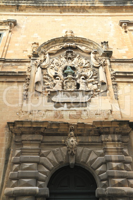 Facade in Valletta, Malta