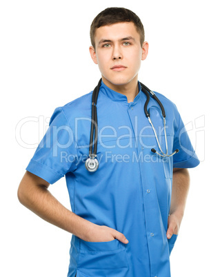 Portrait of a young surgeon