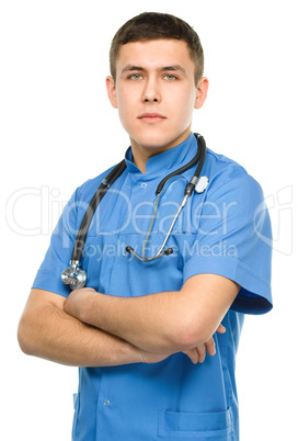 Portrait of a young surgeon