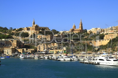 Port of Mgarr on the small island of Gozo, Malta