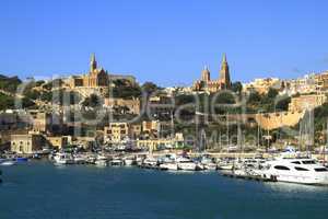 Port of Mgarr on the small island of Gozo, Malta