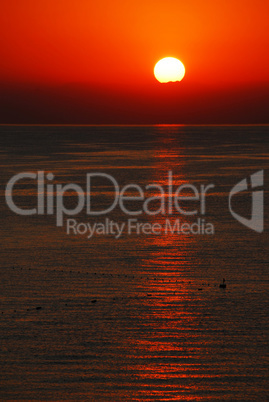 Sunrise over Mediterranean sea