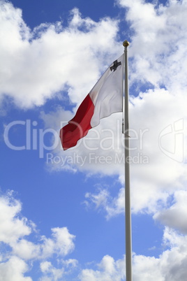 Flag of Malta on the Pole