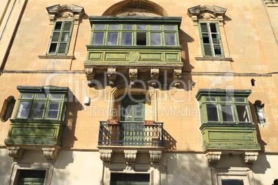 Old balcony  in Valletta, Malta