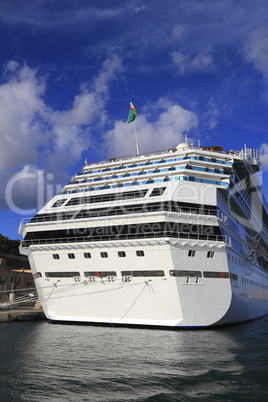 A Cruise Ship in Valletta, Malta on November 14, 2014