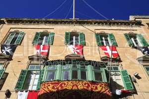 Facade in Valletta, Malta