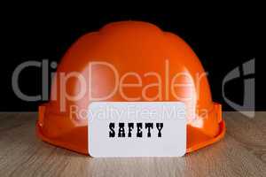 Industrial orange helmet