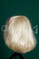 Artificial wig with white hair