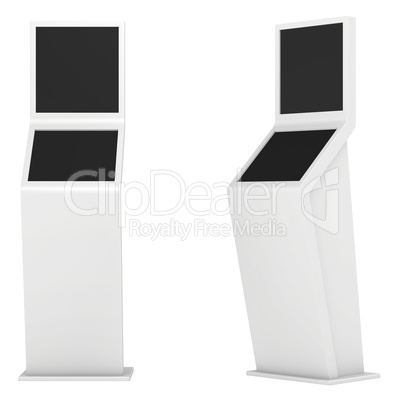 information kiosk. Information terminal. interactive kiosk on white background