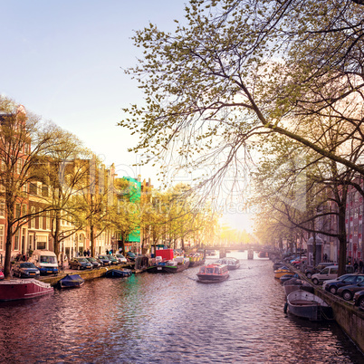 spring evening in amsterdam spring evening in amsterdam