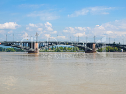 Rhine river in Mainz