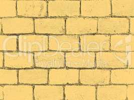White brick wall background sepia