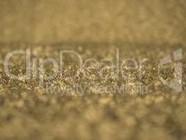 Artificial synthetic grass meadow background sepia