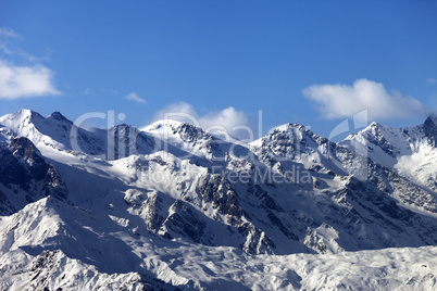 Winter mountains at nice sunny day