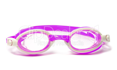 Goggles for swimming on white