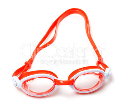 Goggles for swimming on white