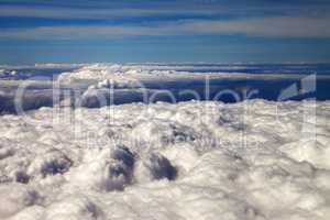 Top view on sunlight clouds