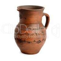 clay pot isolated on white background