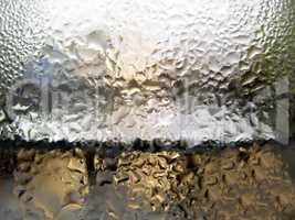 Abstract glass background - Water condensation on the cold  glas