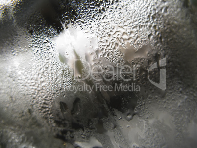 Abstract glass background - Water condensation on the cold  glas