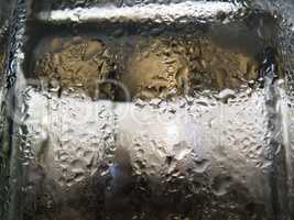 Abstract glass background - Water condensation on the cold  glas