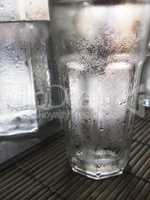 Glass of pure cold water - close up
